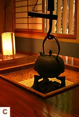 囲炉裏付き客室