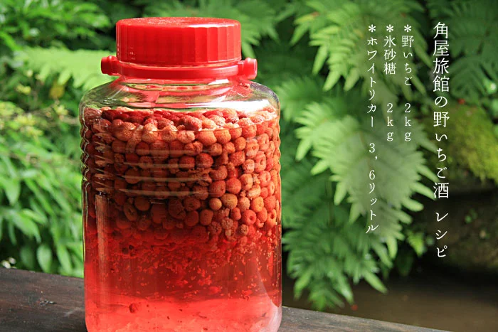 角屋旅館の野いちご酒レシピ