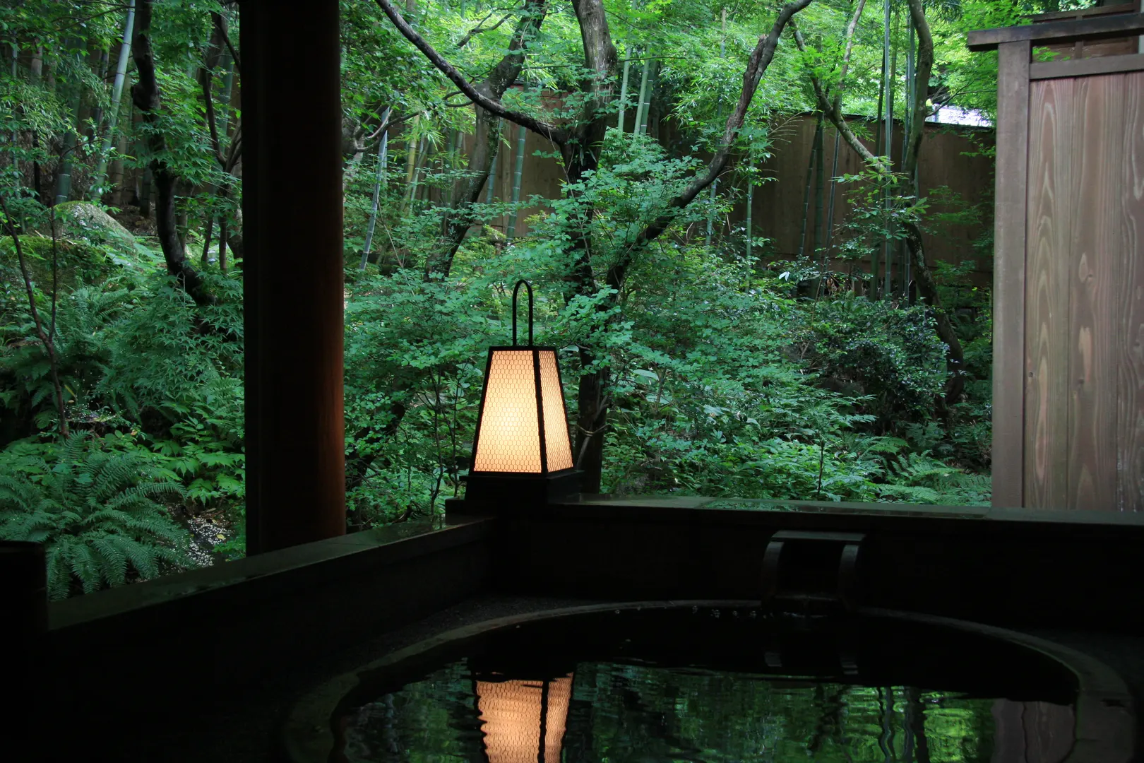 春の村杉石の湯