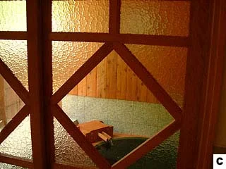 露天風呂への入口