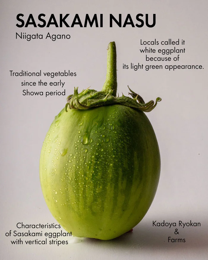 笹神なすは、昭和初期からの伝統野菜です